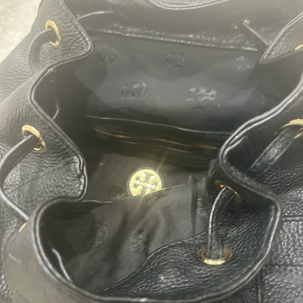 Tory Burch Leather Drawstring Backpack - Picture 12 of 16